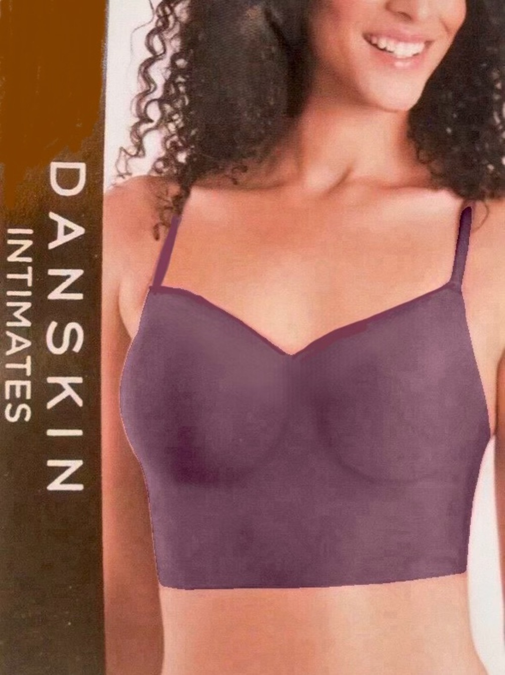 DANSKIN 3-pack Wireless Bralettes - Light Grey, Mauve, Slate, 34B - Picture 4 of 6